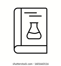 Unique Chemistry Book Vector Line Icon
