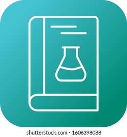 Unique Chemistry Book Vector Line Icon