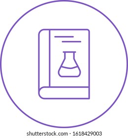 Unique Chemistry Book Vector Line Icon