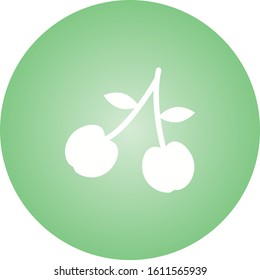 Unique Cherry Vector Glyph Icon