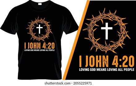 Unique Christ typography t-shirt design.