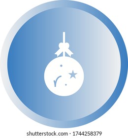 Icono de glifo del vector de bolas de Navidad único