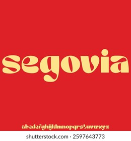 Unique chubby lowercase alphabet retro style display font vector