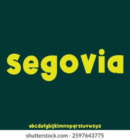 Unique chubby lowercase alphabet retro style display font vector