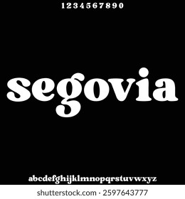 Unique chubby lowercase alphabet retro style display font vector