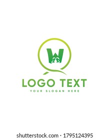 Una plantilla de logotipo W con letras únicas y voluminosas, logotipo de vectores para identidad empresarial y de empresa 