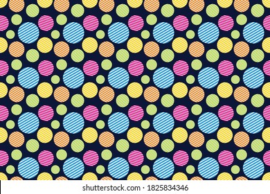 unique circle abstract seamless pattern vector
