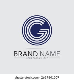 Unique Circle G Logo Paired with High-Tech Font Illustration

