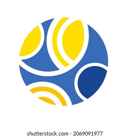 Unique circle logo with abstract element of line useable for business or company