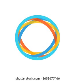 Unique circle logo, illustration, vector