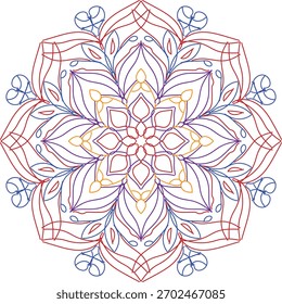 Desenho de mandala circular exclusivo para uso de fundo