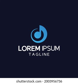 unique circle music logo design