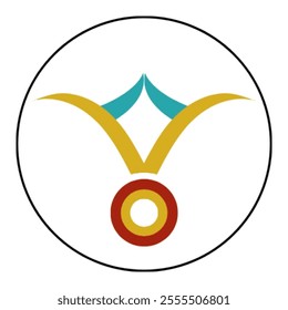 Unique circular design with artistic touch 