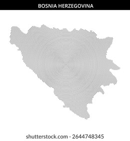 Uniek cirkelvormig ontwerp dat de contouren van Bosnië-Herzegovina vertegenwoordigt.