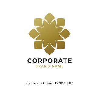 Unique Circular logo illustration. Mandala flat icon for your business. Ayurveda, spa, yoga company identity. Advertising or web startup zen symbol design. Moroccan tile style. Vector isolated sign.