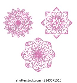 Unique Circular logo illustration. Mandala flat icon for your business. Ayurveda, spa, yoga company identity. Advertising or web startup zen symbol design. Moroccan tile style. Vector isolated sign.