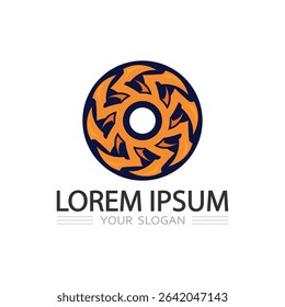 Unique Circular Monogram Logo Featuring Letter O for Corporate and Digital Branding Use