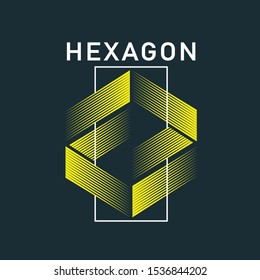 unique and classic hexagon design and very modern, abstract design typography, vector illustration - vector