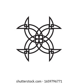 Vector único de diseño del logotipo de Ornament Classic