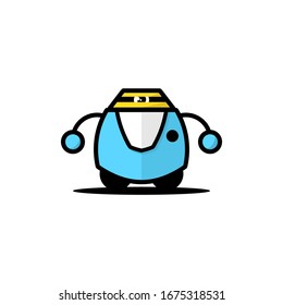 Logo de un robot único, limpio y atractivo.
El logotipo puede aplicarse a diversos medios e industrias.