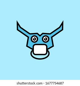 Logo de un robot único, limpio y atractivo.
El logotipo puede aplicarse a diversos medios e industrias.