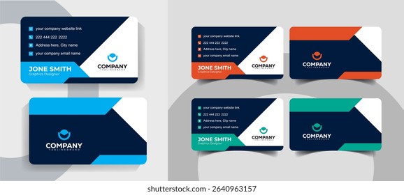  Unique and Clean Business Card Template for Company Branding