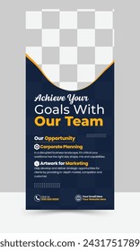 Unique, Clean Corporate Roll-Up Banner Design. That Will Roll Up to Promote Your Brand.