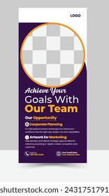 Unique, Clean Corporate Roll-Up Banner Design. That Will Roll Up to Promote Your Brand.