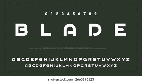 Unique and clean logotype alphabet display font vector decorative style