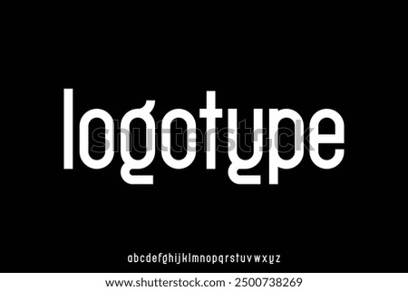 Unique and clean logotype alphabet display font vector decorative style