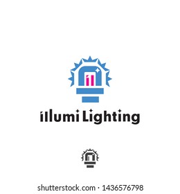 Unique, clean, modern and elegant logo design illustration inspiration with Led, light bulb, number 1 and crown for technology, lighting, interior, industrial, etc