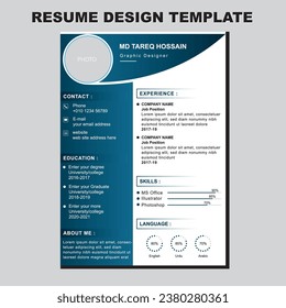 UNIQUE CLEAN RESUME DESIGN TEMPLATE