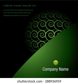 Unique clean swirl page layout for web or print