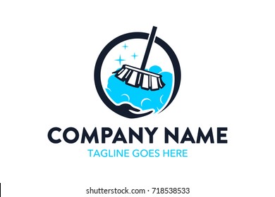 Unique Cleaning Floor Logo Template