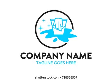 Unique Cleaning Service Logo Template
