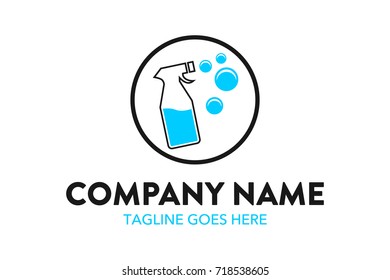 Unique Cleaning Service Logo Template