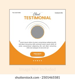 Unique client testimonial Design by ellipse shape