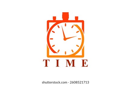 Unique Clock Logo Design Template