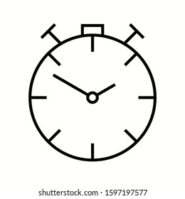 Unique Clock Vector Line Icon