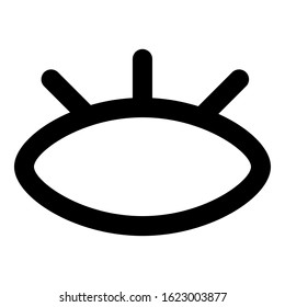 Unique close eye icon, illustration, vector