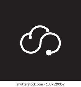 unique cloud design for tech industry cloud logo