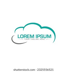 Unique cloud logo design tech logo design