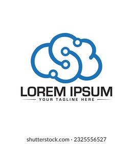 Unique cloud logo design tech logo design