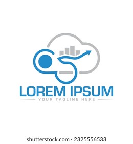 Unique cloud logo design tech logo design