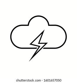 Unique Cloud Vector Line Icon