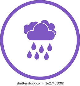 Unique Cloudy Weather Glyph Vector Icon