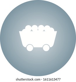 Unique Coal Mine Vector Glyph Icon