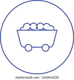 Unique Coal Mine Vector Line Icon