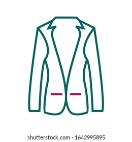 Unique Coat Vector Line Icon