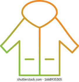 Unique Coat Vector Line Icon
